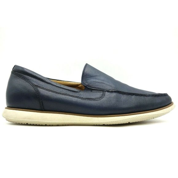 Florsheim Navy Blue Leather Slip On Loafers Shoes Men\'s 10 M main image 8